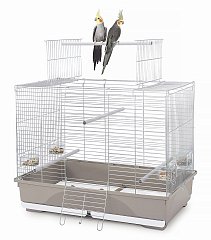 Клетка для птиц WILMA, оцинк./серый, 80,5х49х65,5см фото