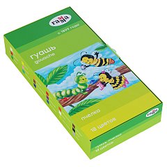 Гуашь ГАММА "Пчелка", 18 цветов по 20 мл, без кисти, картонная упаковка, 221014_18 фото