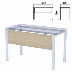 Царга к столам на металлокаркасе "Арго", шириной 1200 мм, ясень шимо фото