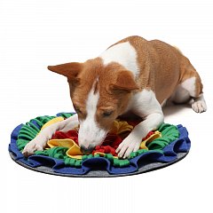 Нюхательный интерактивный коврик для собак "Солнышко", 400*400мм, Gamma фото
