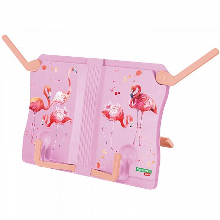 Подставка для книг и учебников BRAUBERG KIDS "Flamingo",регулируемый угол наклона, прочный ABS-пластик, 238061 фото