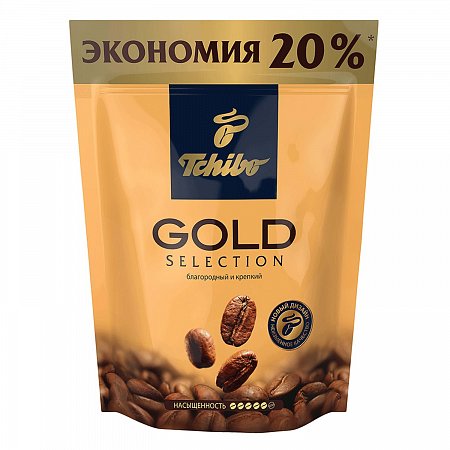 Кофе растворимый TCHIBO "Gold selection", сублимированный, 150 г, мягкая упаковка фото