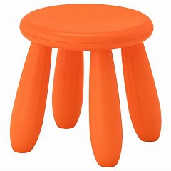 Табурет детский МАМОНТ оранжевый, от 2 до 7 лет, безвредный пластик, 01.022.01.06.1 фото