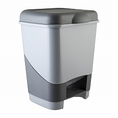Ведро-контейнер 20 л с педалью, для мусора, 43х33х33 см, цвет серый/графит, 428-СЕРЫЙ, 434280165 фото