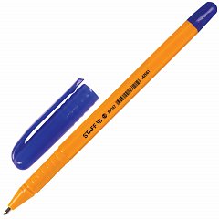 Ручка шариковая STAFF "EVERYDAY BP-247 Orange", СИНЯЯ, шестигранная, корпус оранжевый, линия письма 0,5 мм, 142661 фото