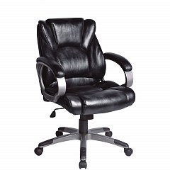 Кресло офисное BRABIX "Eldorado EX-504", экокожа, черное, 530874 фото