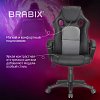Кресло компьютерное BRABIX "Rider Plus EX-544" КОМФОРТ, экокожа, черное/серое, 531582