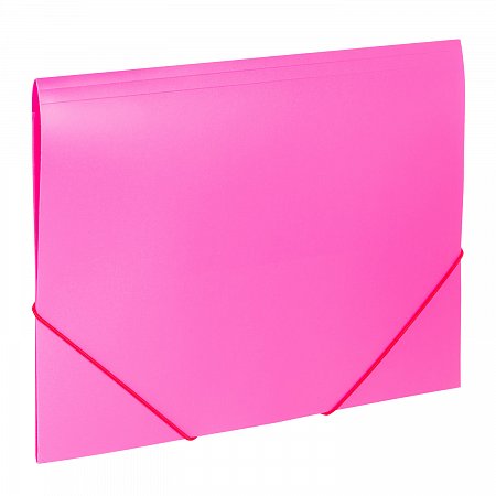 Папка на резинках BRAUBERG "Office", розовая, до 300 листов, 500 мкм, 228083 фото