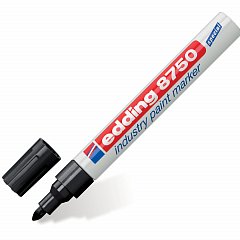Маркер-краска лаковый (paint marker) EDDING 8750, ЧЕРНЫЙ, 2-4 мм, круглый наконечник, алюминиевый корпус, E-8750/1 фото