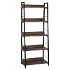 Стеллаж на металлокаркасе BRABIX "LOFT SH-003", 600х350х1500 мм, 5 полок, цвет морёный дуб, 641234