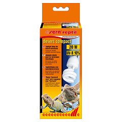 Сера Лампа reptil desert compact UV-B 10% 20w фото