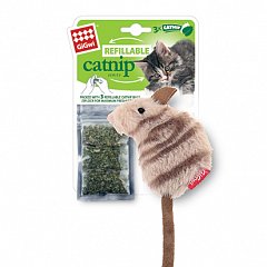 Игрушка для кошек Мышка с кошачьей мятой 10см, серия REFILLABLE CATNIP фото