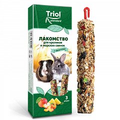 Лакомство Тriol Standard для кроликов и морских свинок с фруктами (уп. 2 шт), 100г,  Triol фото