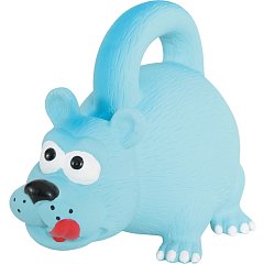 Игрушка латексная, львица с ручкой (голубая), 15 см фото