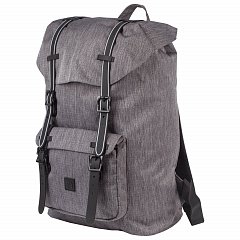Рюкзак BRAUBERG молодежный с отделением для ноутбука, "Кантри", серый меланж, 41х28х14 см, 227082 фото