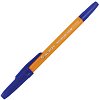 Ручка шариковая BRAUBERG "Carina Orange", СИНЯЯ, корпус оранжевый, узел 1 мм, линия письма 0,5 мм, 141668