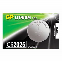 Батарейка GP Lithium, CR2025, литиевая, 1 шт., в блистере (отрывной блок), CR2025-7C5, CR2025-7CR5 фото