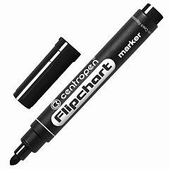 Маркер для бумажного флипчарта ЧЕРНЫЙ CENTROPEN, НЕПРОПИТЫВАЮЩИЙ, 2,5 мм, 8550, 5 8550 0112 фото