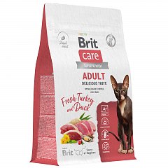 Сухой корм с индейкой и уткой для привередливых кошек 0.4 кг, BRIT CARE фото