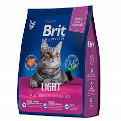 Premium Cat Light сухой корм премиум класса с курицей для кошек с избыт. весом 2 кг 5049790 фото
