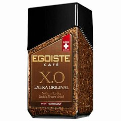 Кофе молотый в растворимом EGOISTE "X.O" 100 г, стеклянная банка, сублимированный, ШВЕЙЦАРИЯ,шк10707, EG10009008 фото