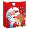 Пакет подарочный НАБОР 4 штуки новогодний 18х10х23см, "Christmas Animals", ЗОЛОТАЯ СКАЗКА, 591956