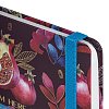 Ежедневник недатированный с резинкой А5 (145х203 мм), BRAUBERG, твердый, фольга, 128 л., "Pomegranate", 114562