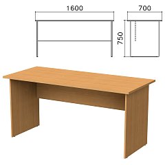 Стол письменный "Монолит", 1600х700х750 мм, цвет бук бавария, СМ3.1 фото