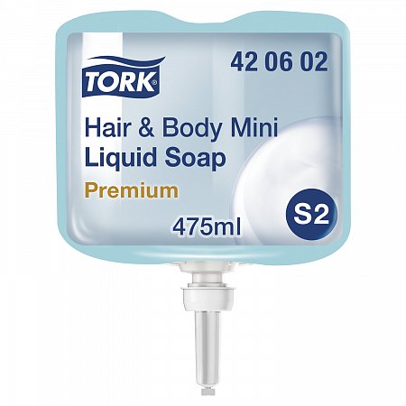 Картридж с жидким мылом-гелем одноразовый TORK (Система S2) Premium, 0,475 л, 420602 фото