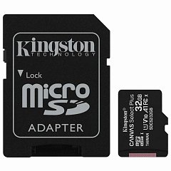 Карта памяти microSDHC 32 GB KINGSTON Canvas Select Plus, UHS-I U1, 100 Мб/с (class 10), адаптер, SDCS2/32GB фото