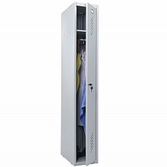 Шкаф металлический для одежды ПРАКТИК "LS-01", односекционный, 1830х302х500 мм, 17 кг, разборный фото
