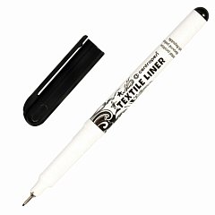Маркер для ткани ЧЕРНЫЙ CENTROPEN "Textile Liner", игольчатый наконечник, 0,6-0,8 мм, 2639, 5 2639 0112 фото