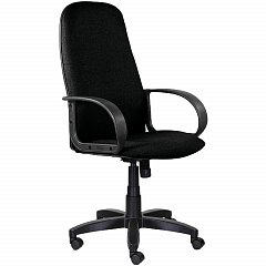 Кресло офисное BRABIX "Praktik EX-279", ткань/кожзам, черное, 532017 фото