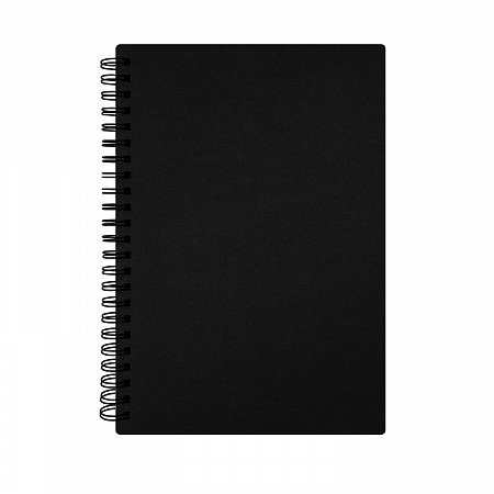 Скетчбук, белая бумага 160 г/м2, 145х205 мм, 60 л., гребень, твёрдая обложка ЧЕРНАЯ, BRAUBERG ART, 115072 фото