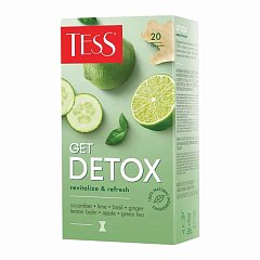 Чай TESS (Тесс) "Get Detox", зеленый с пряностями и цитрусом, 20 пакетиков по 1,5 г, 1669-12 фото