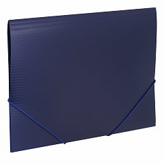 Папка на резинках BRAUBERG "Contract", синяя, до 300 листов, 0,5 мм, бизнес-класс, 221797 фото