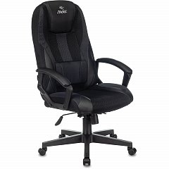 Кресло компьютерное ZOMBIE-9/BLACK, подушка, экокожа/ткань, черное, 1583706 фото