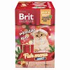 Brit Premium Рыбное меню в соусе и желе для взрослых кошек 1190 г