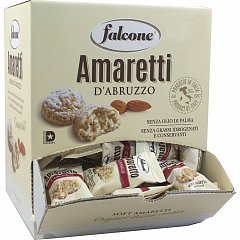 Печенье сдобное FALCONE "Amaretti" мягкое classico, 1 кг (100 шт. по 10 г), в коробке Office-box, MC-00014395 фото