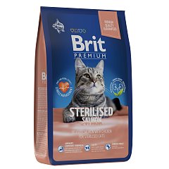 Brit Premium сухой корм для стерилизованных кошек с лососем и курицей 8 кг. фото