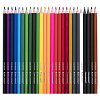 Карандаши цветные пластиковые BRAUBERG PREMIUM 24 цвета + 2 чернографитных карандаша, трехгранный корпус, грифель 3 мм, 181937