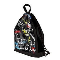 Мешок для обуви ЮНЛАНДИЯ с ручками, боковой карман на молнии, 46х36 см, Graffiti, 272408 фото