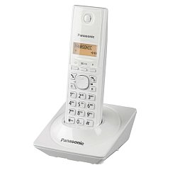 Радиотелефон PANASONIC KX-TG1711RUW, память на 50 номеров, АОН, повтор, часы /будильник (радиус 10-100 м), цвет белый фото