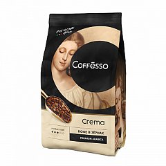 Кофе в зернах COFFESSO "Crema", 1000 г, вакуумная упаковка, 101214 фото