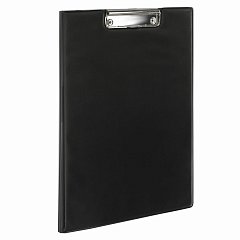 Папка-планшет BRAUBERG, А4 (340х240 мм), с прижимом и крышкой, картон/ПВХ, РОССИЯ, черная, 221488 фото