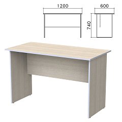 Стол письменный "Бюджет", 1200х600х740 мм, дуб шамони светлый, 402660-430 фото