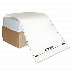 Бумага с неотрывной перфорацией, 210х305 мм (12"), 1600 листов, плотность 65 г/м2, белизна 98% фото