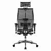 Кресло МЕТТА "YOGA" Y 4DF B2-5D, адаптивная спинка, 3D-подголовник, сверхпрочная сетка, черное