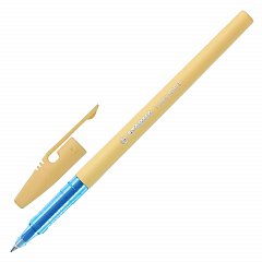 Ручка шариковая STABILO "Liner Pastel", СИНЯЯ, корпус ванильный, узел 0,7 мм, линия письма 0,3 мм, 808FP1041-5 фото