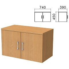 Шкаф-антресоль "Монолит", 740х390х450 мм, цвет бук бавария, АМ01.1 фото